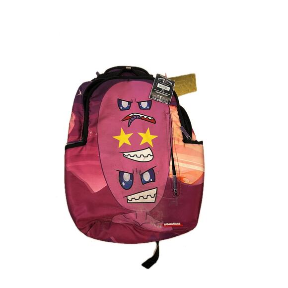 Sprayground Pink Angry Eyes Backpack - Picture 1 of 6